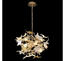 Подвесная люстра Crystal Lux LETISIA LETISIA SP9 GOLD_CR