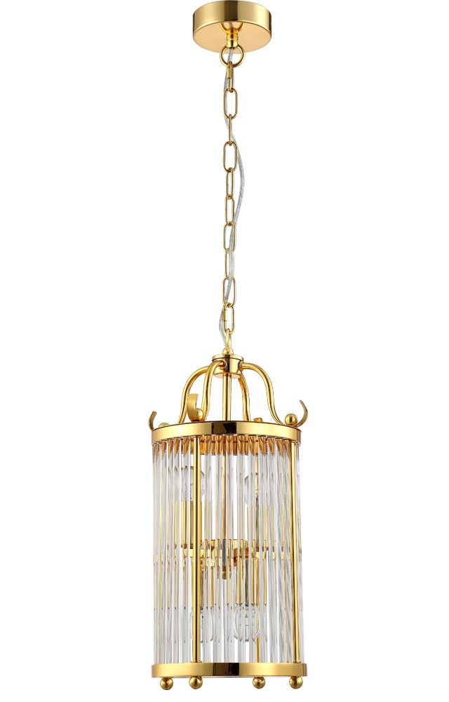 Подвесной светильник Crystallux TADEO TADEO SP4 D200 GOLD/TRANSPARENTE_CR