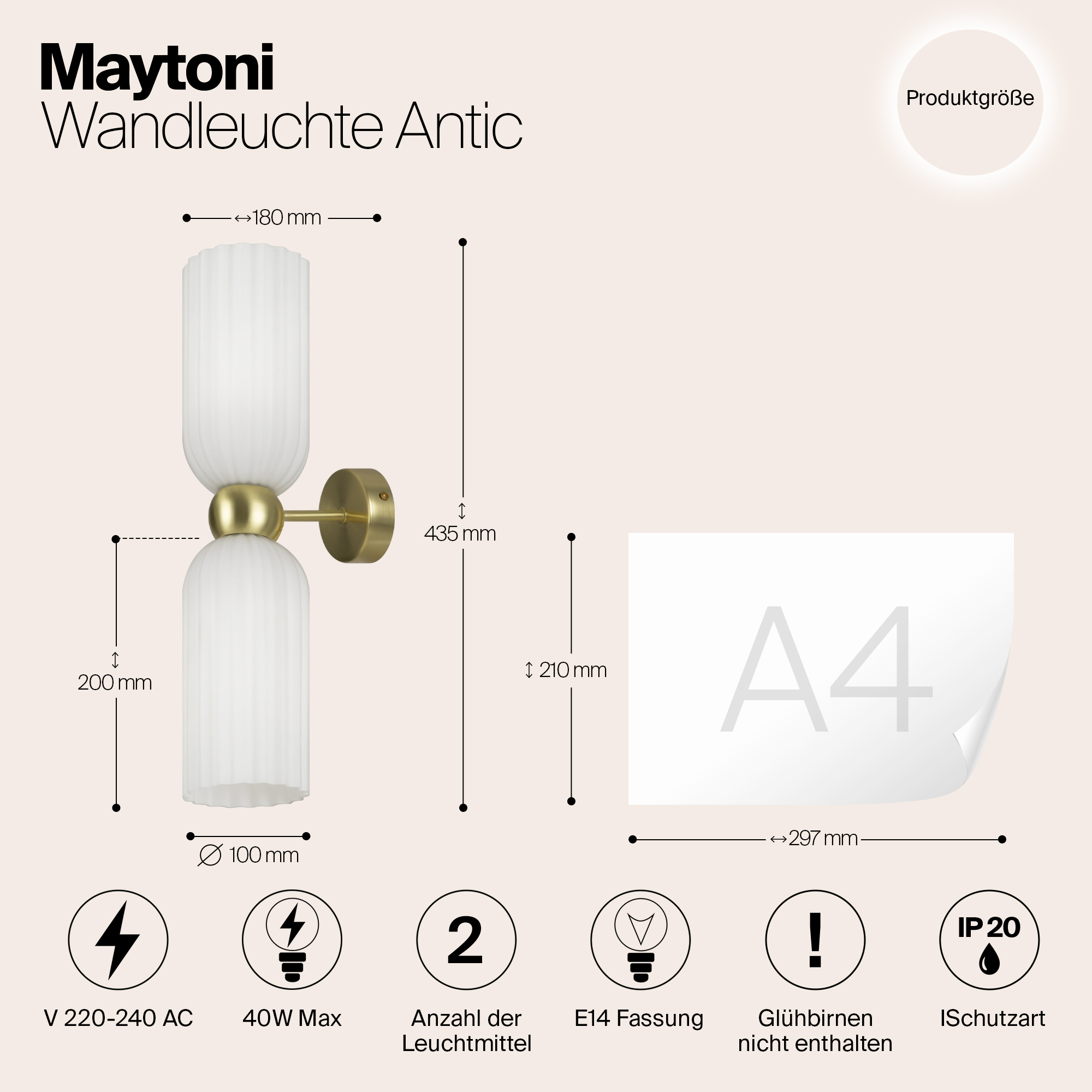 Бра Maytoni Modern Antic MOD302WL-02W_MY