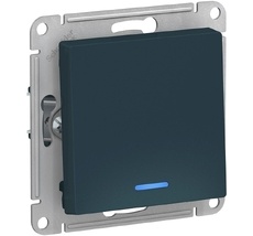 Выключатель встраиваемый одноклавишный с подсветкой (изумрудный) Systeme Electric ATN000813
