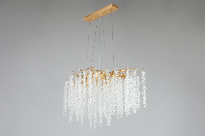 Люстра подвесная высотой 80 см хрустальная Aployt APL.848.23.10