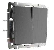 Выключатель двухклавишный проходной Werkel WL04-SW-2G-2W a050760_WR