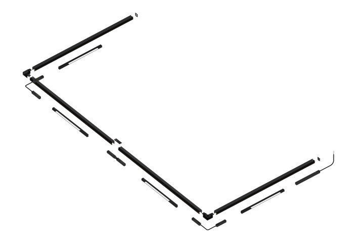 Шинопровод магнитный накладной Crystal Lux CLT 0.114 01 L2000 BL_CR