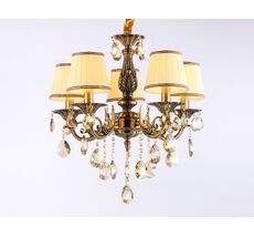 Подвесная люстра Ambrella light с абажурами и хрусталем Traditional TR4577_AMB