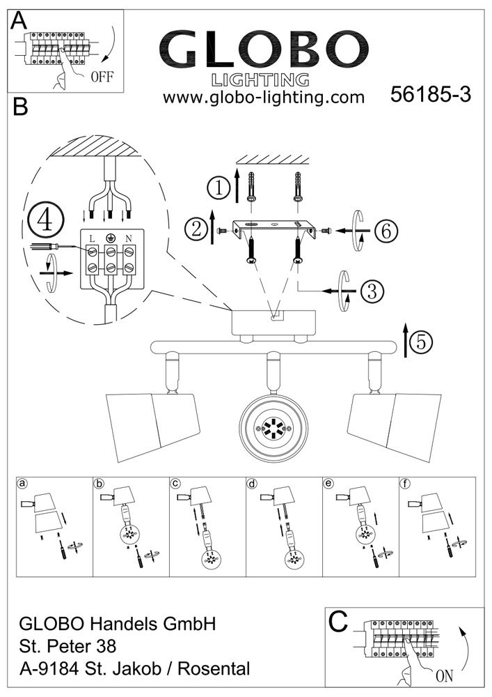 Спот Globo Tieka 56185-3_GL