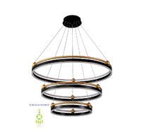 Подвесная люстра Crystallux FERNANDO SP158W LED D400+600+800 BLACK/GOLD_CR
