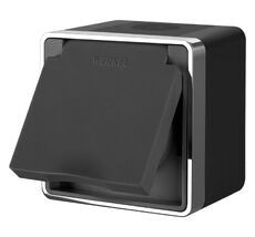 Розетка влагозащ. с зазем. с защит. крышкой и шторками Gallant WL15-02-04 a050970_WR