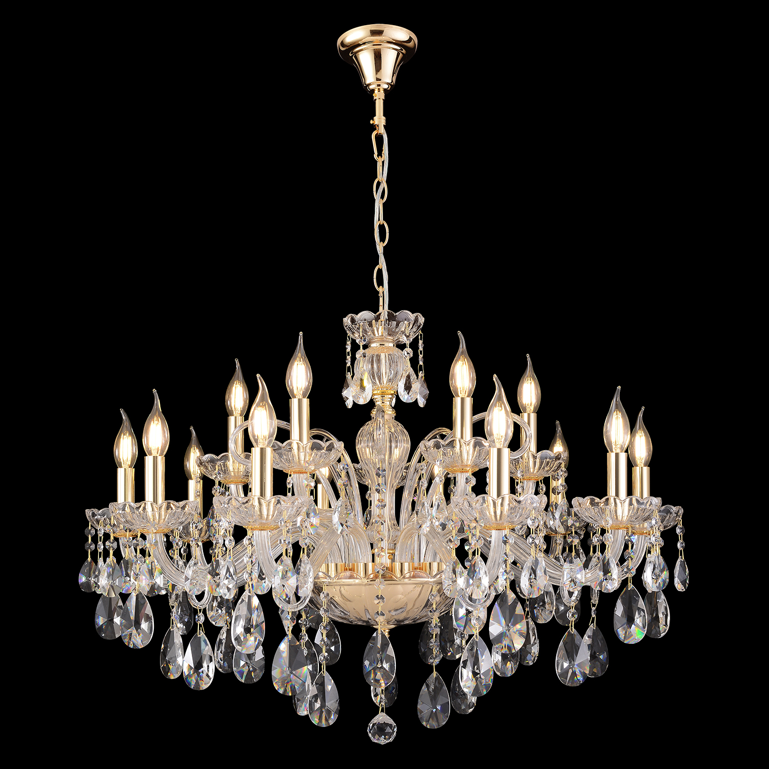 Подвесная люстра Crystallux MONICA MONICA SP10+5 GOLD_CR