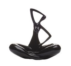 Статуэтка Женщина в позе лотоса Garda Decor C6128черная