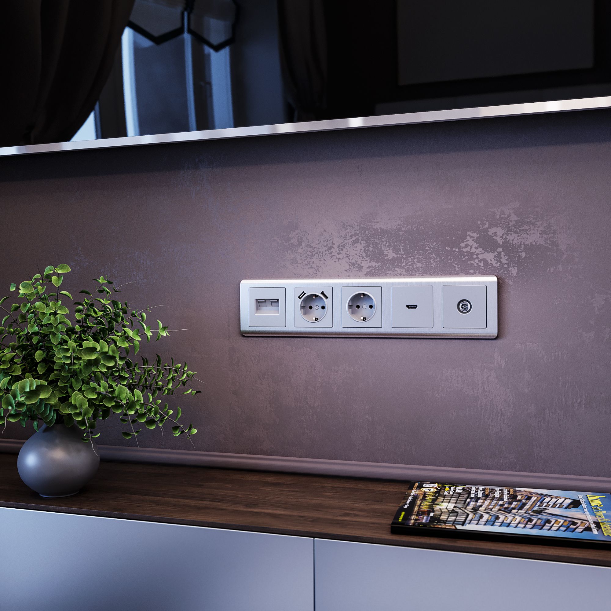 ТВ-розетка проходная Werkel a051517_WR