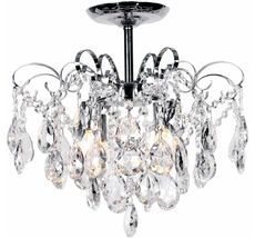 Потолочная люстра хрустальная на штанге 1113/4PL E27*60W Escada 1113/4PL Chrome_ESC