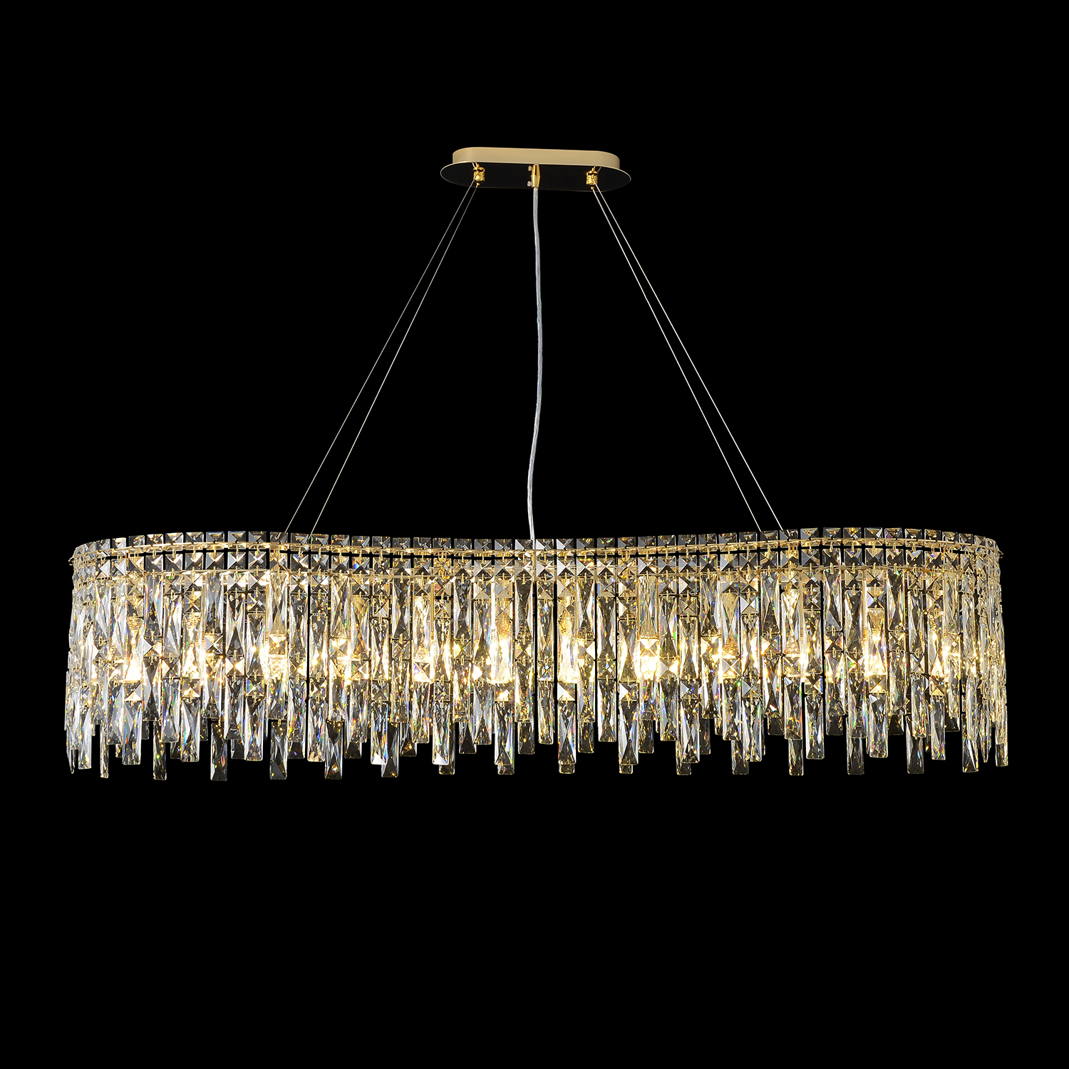 Подвесная люстра Crystal Lux ABRIL SP12 L1200 GOLD_CR