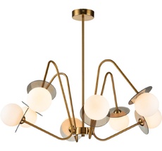 Люстра потолочная на штанге (11020/8R Brass) Indigo V000166