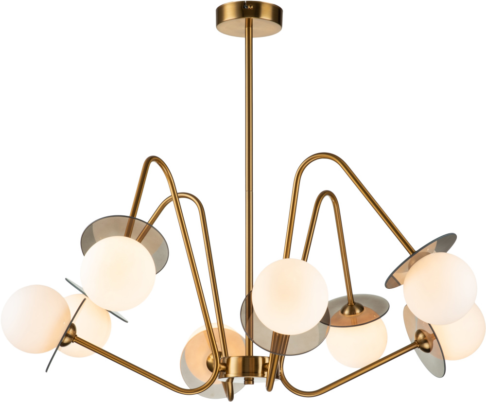 Люстра потолочная на штанге (11020/8R Brass) Indigo V000166