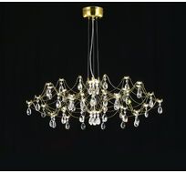 Подвесная люстра светодиодная с пультом и хрустальными подвесками Asfour MyFar MR2663-60P-50AD