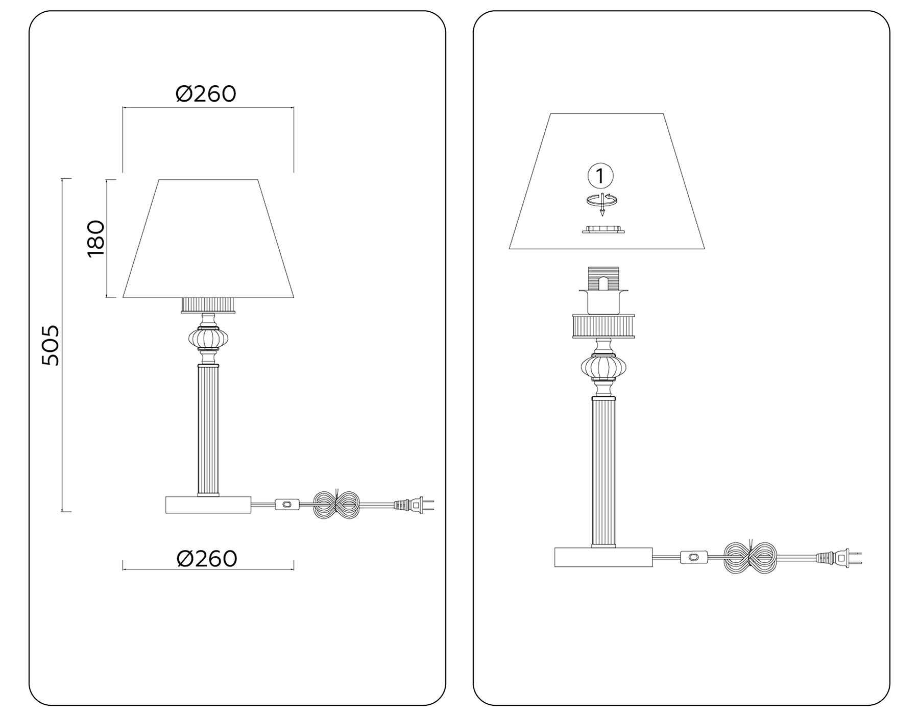 Настольная лампа Ambrella Light Heigh Light HIGH LIGHT LH71007_AMB
