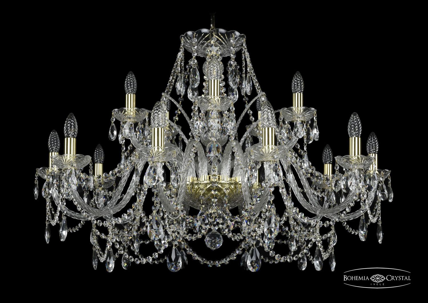 Хрустальная люстра Bohemia Ivele 1411/10+5/360 G_BI