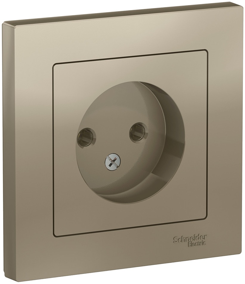 Розетка встраиваемая без заземления (шампань) Systeme Electric ATN000540