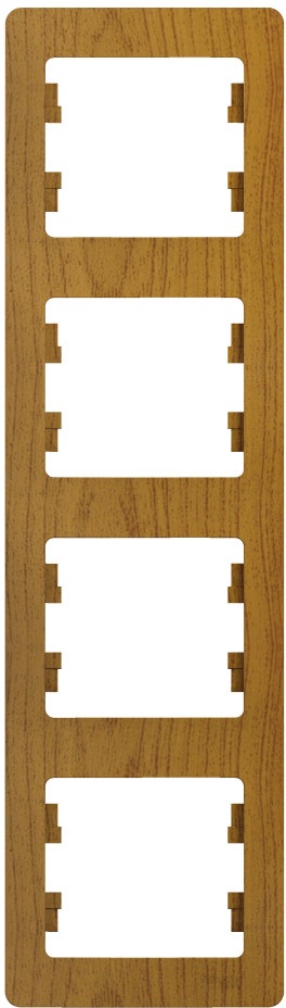 Рамка на 4 поста (дуб) Systeme Electric GSL000508