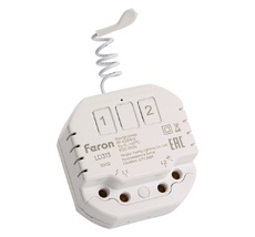 Контроллер для управления осветительным оборудованием на 2 канала компактный радиочастотный Feron 50132_FR