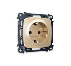 Розетка Ambrella Volt OMEGA с заземлением и шторками 2P+E 16A-250V QUANT MO607010_AMB