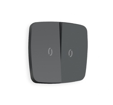 Лицевая панель (Мягкое касание) для 2-клавишных выключателей с подсветкой QUANT Ambrella Volt OMEGA OP9040_AMB