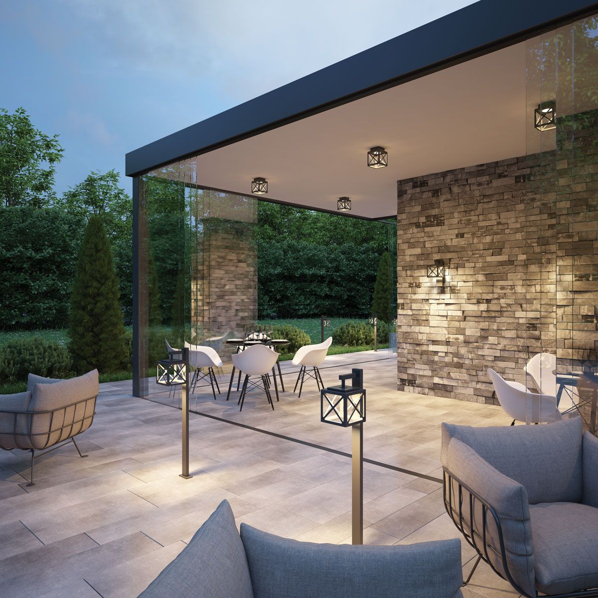 Уличный потолочный светильник DANTELA 358449