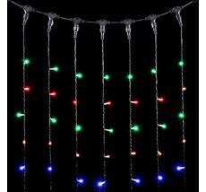 Гирлянда Занавес 2 x 3 м Разноцветный 220В, 600 LED, Провод Черный ПВХ, IP54 PCL602-11-2M