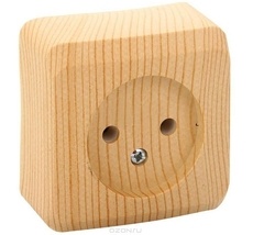 Розетка накладная без заземления (сосна) Systeme Electric PA16-001D