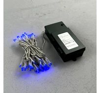Гирлянда Нить на Батарейках 5м Синяя, 50 LED, Провод Прозрачный Силикон, IP65 EST50-4W10-8B