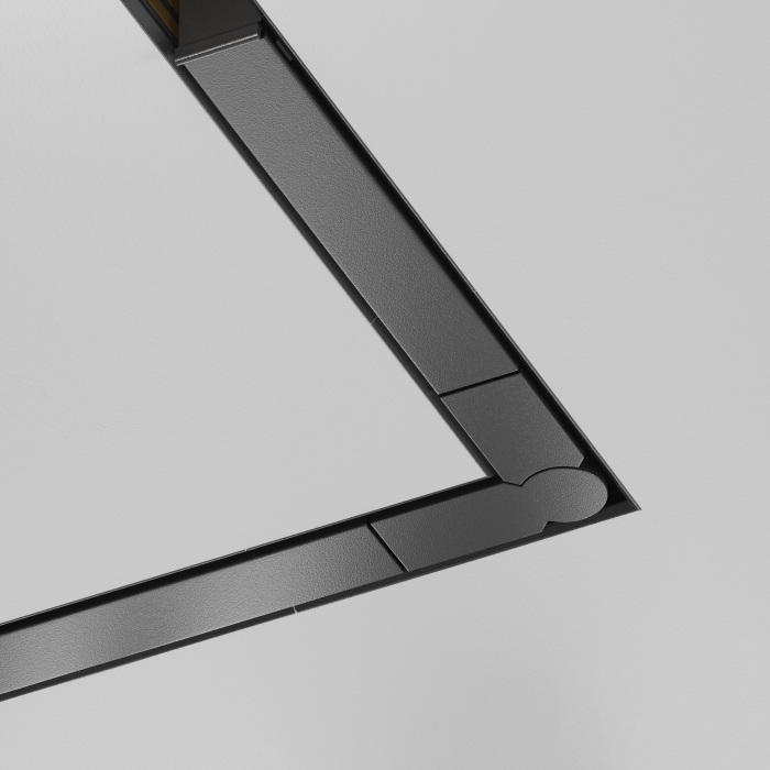 Угол-соединитель 45 встраиваемый под ГКЛ 12,5мм, черный Maytoni TRA239CLS-42.12B_MY