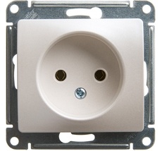 Розетка встраиваемая без заземления (перламутровый) Systeme Electric GSL000641