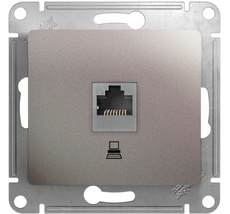 Розетка встраиваемая Ethernet RJ-45 (платина) Systeme Electric GSL001281K