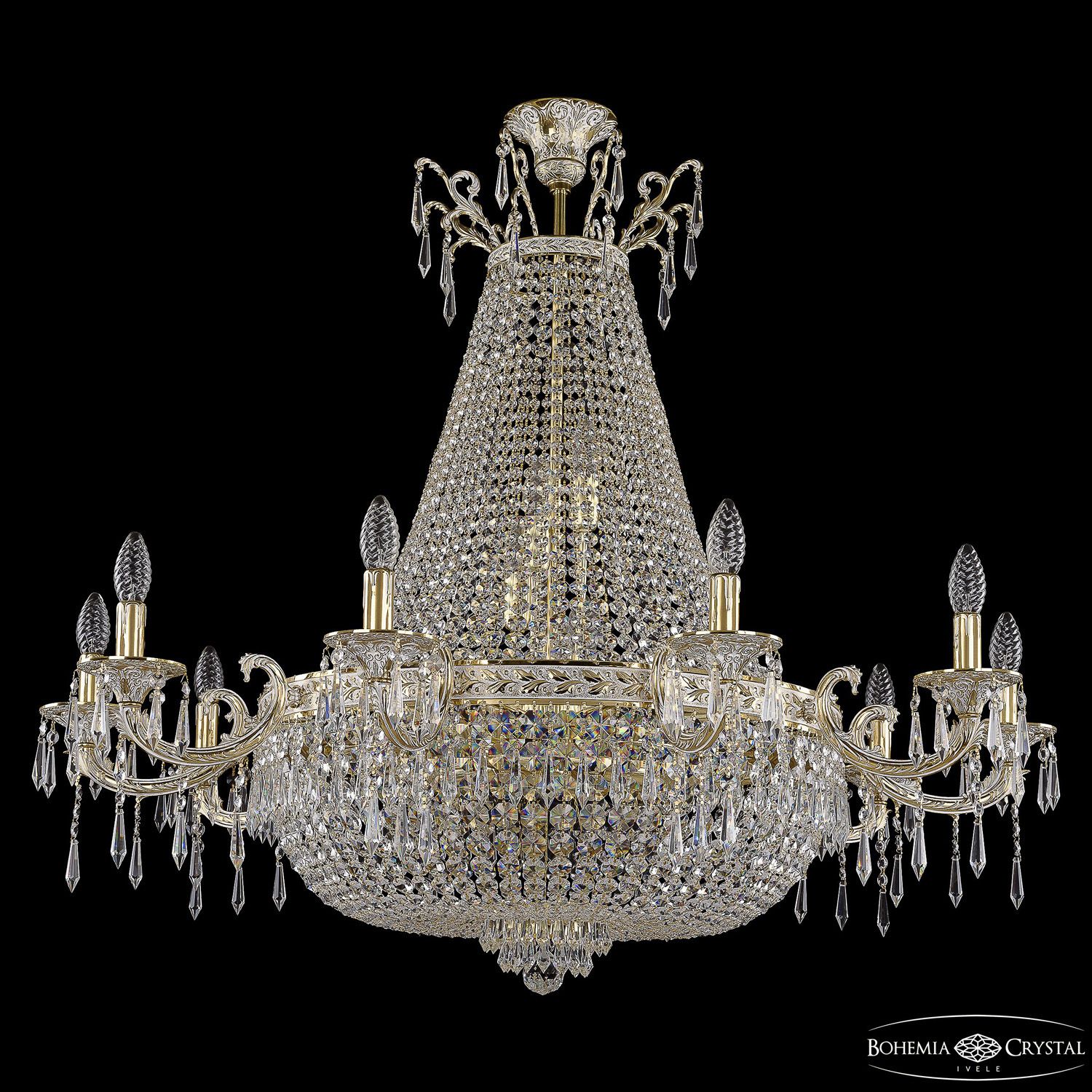 

Хрустальная люстра Bohemia Ivele Crystal 2127H208/10/106IV/Y1 GW, 2127H208/10/106IV/Y1 GW