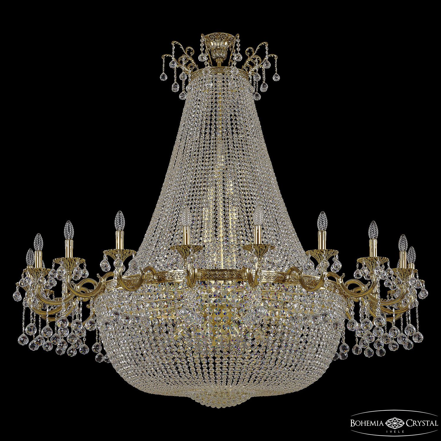 Хрустальная люстра Bohemia Ivele Crystal 2228H201/20/160IV/Y1 GB_BI