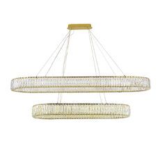 Подвесная люстра Newport Вертикальная композиция 8240 из овалов золото №83_NP