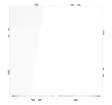 Выключатель встраиваемый VOLTUM S70 двухклавишный с подсветкой 10А VLS020201