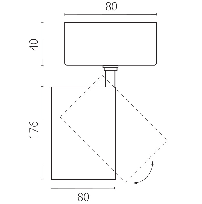 Спот накладной с адаптером Lightstrar Canno Pro C4307SO_LS