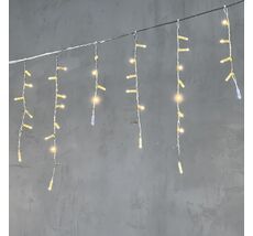 Гирлянда LTC Бахрома с Колпачком 4,9 x 0,5 м Тепло-Белая с Мерцанием Белого Диода 220В, 189 LED PIL189BLWCAP-10-2WW