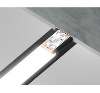 Алюминиевый профиль встраиваемый для ленты до 19,8мм Ambrella Light ILLUMINATION GP1100BK_AMB