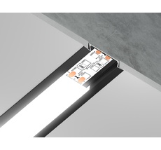 Алюминиевый профиль встраиваемый для ленты до 19,8мм Ambrella Light ILLUMINATION GP1100BK_AMB