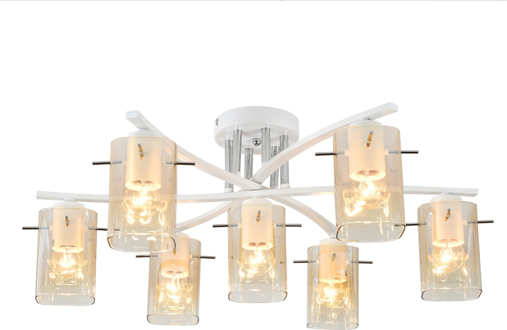 Потолочная люстра на штанге Escada 1101/7P White_ESC