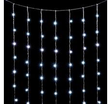 Гирлянда Занавес 2 x 3 м Белый 220В, 600 LED, Провод Прозрачный ПВХ, IP20 PCL600NOT-10-2W