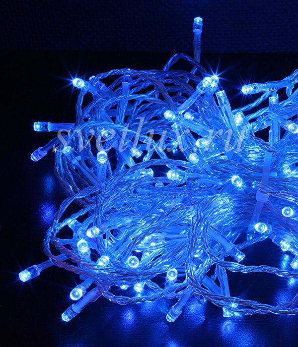 

Комплект 3 Синих Нити по 20м c Контроллером, 600 LED, Провод Прозрачный Силикон, IP65 03-039, 03-039