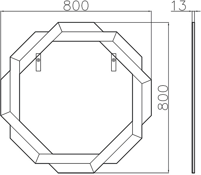 Зеркало рама 8 граней Garda Decor 50SX-23008