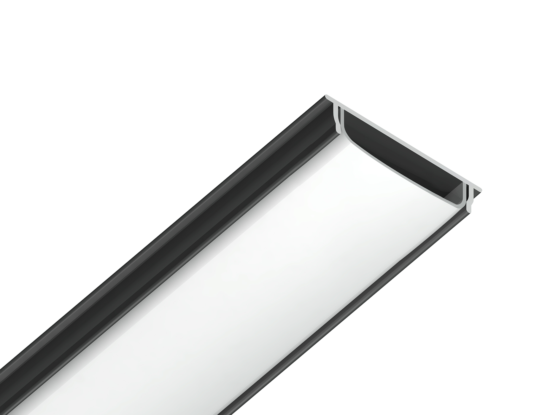 Алюминиевый профиль накладной гибкий для ленты до 15мм Ambrella Light ILLUMINATION GP1600BK_AMB