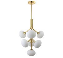 Подвесная люстра Crystallux на штанге ALICIA ALICIA SP7 GOLD/WHITE_CR
