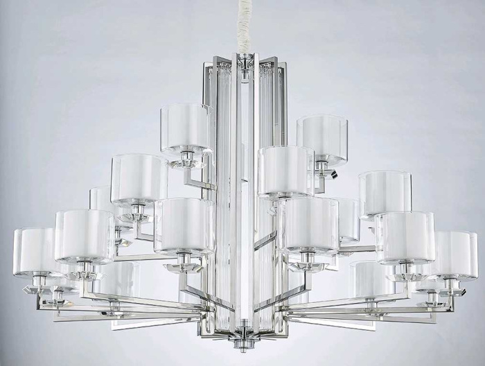 Подвесная люстра NewPort 4412+6+3/C chrome_NP