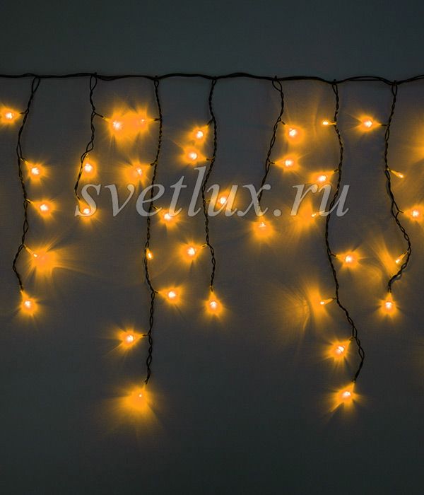 

Гирлянда Бахрома 4,9 x 0,5 м Желтая 220В, 240 LED, Провод Черный ПВХ, IP54 02-028, 02-028