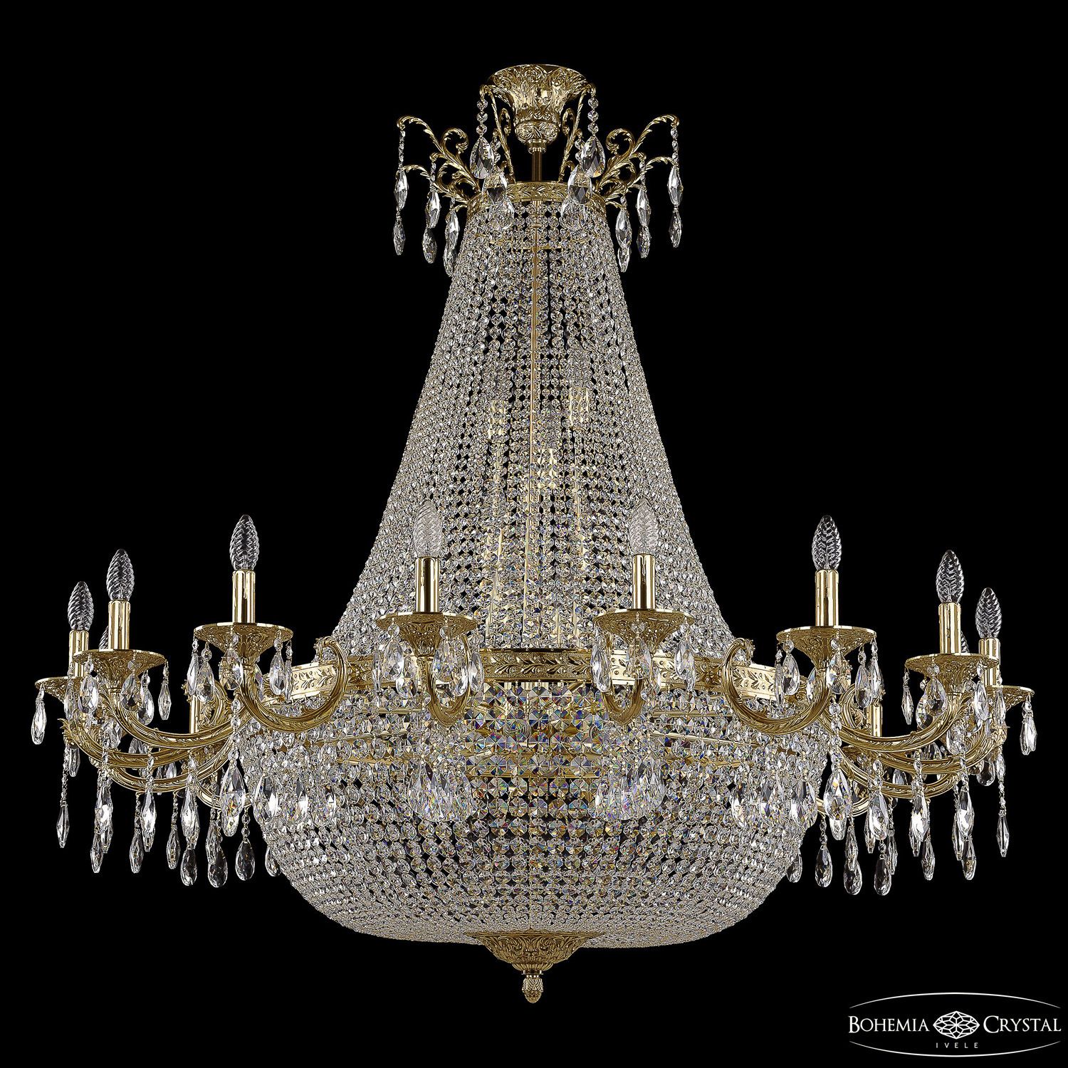 

Хрустальная люстра Bohemia Ivele Crystal 2111H208/16/135IV/Y1 G, 2111H208/16/135IV/Y1 G
